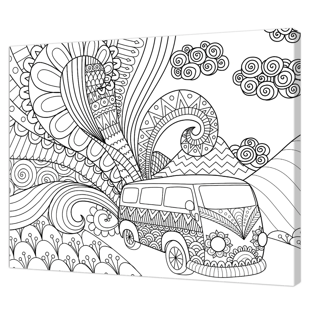 Tela Stampata Da Colorare 40x50 - Hippy
