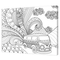 Tela Stampata Da Colorare 40x50 - Hippy
