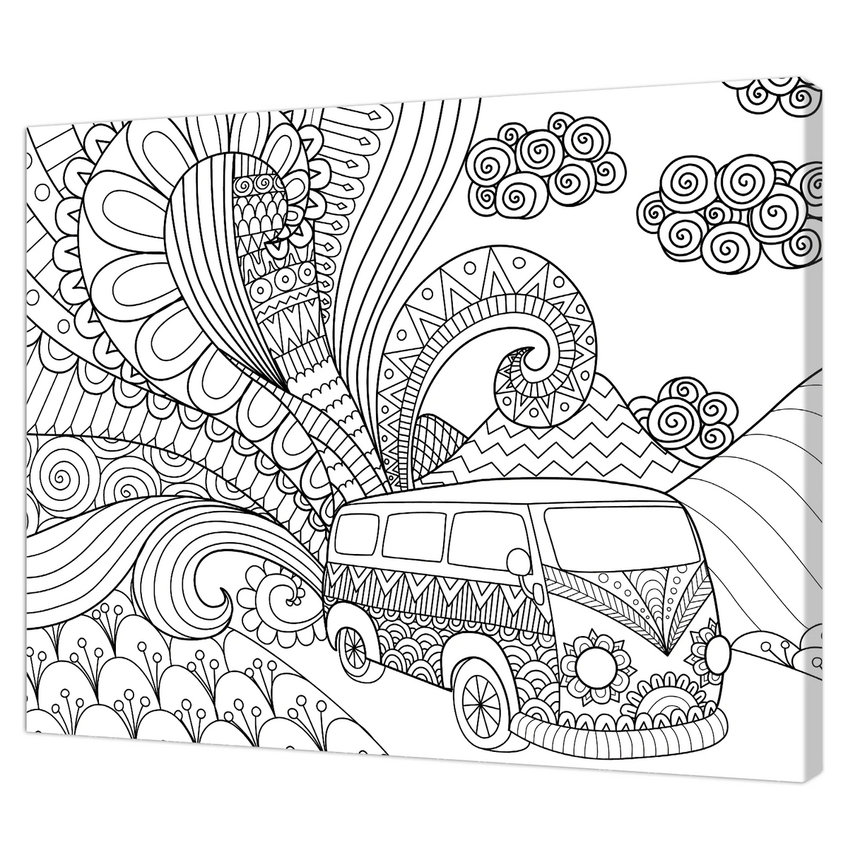Tela Stampata Da Colorare 40x50 - Hippy