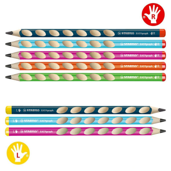 STABILO® EASYgraph – Matita in Grafite Ergonomica per Destrorsi e Mancini