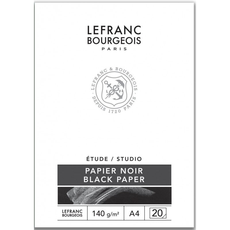 Lefranc Bourgeois Studio Carta Nera 140 g - Blocco A4-20 Fogli