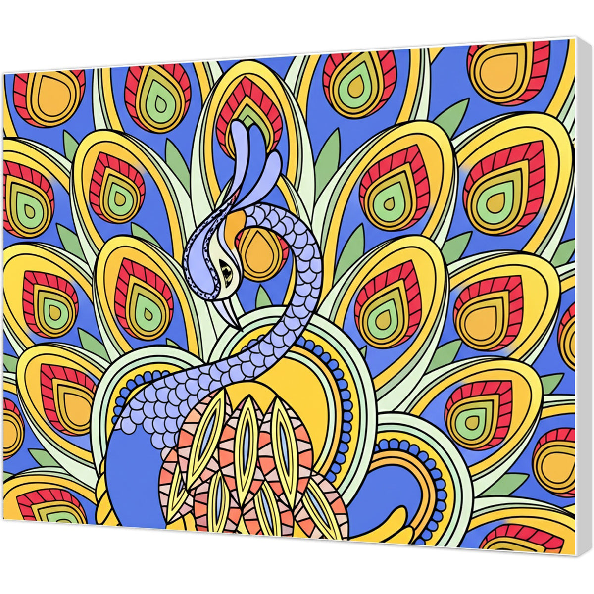 Tela Stampata Da Colorare 40x50 - Pavone