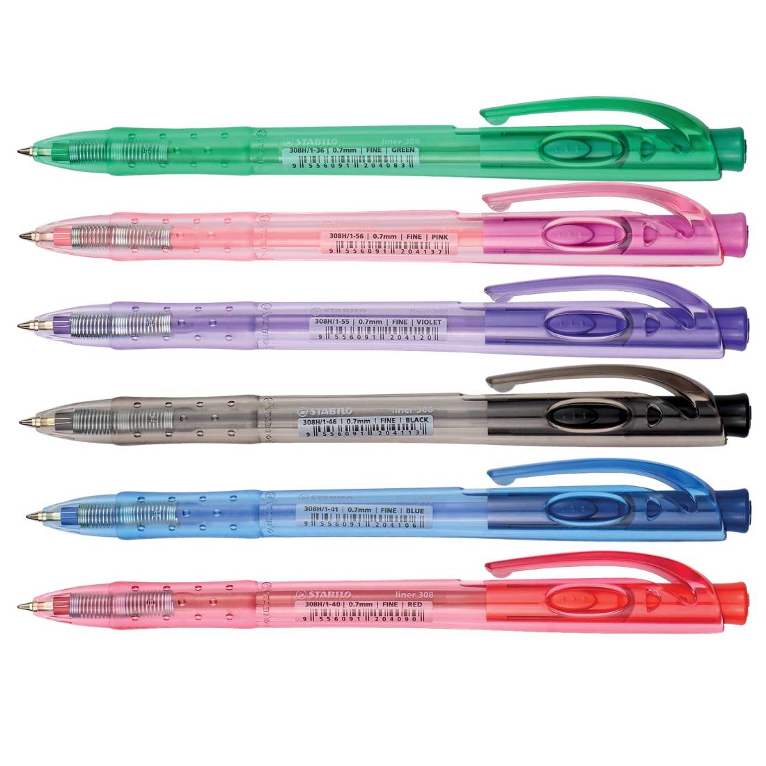 STABILO® liner 308 – Penna a Sfera a Scatto (Tratto Fine 0,7 mm)