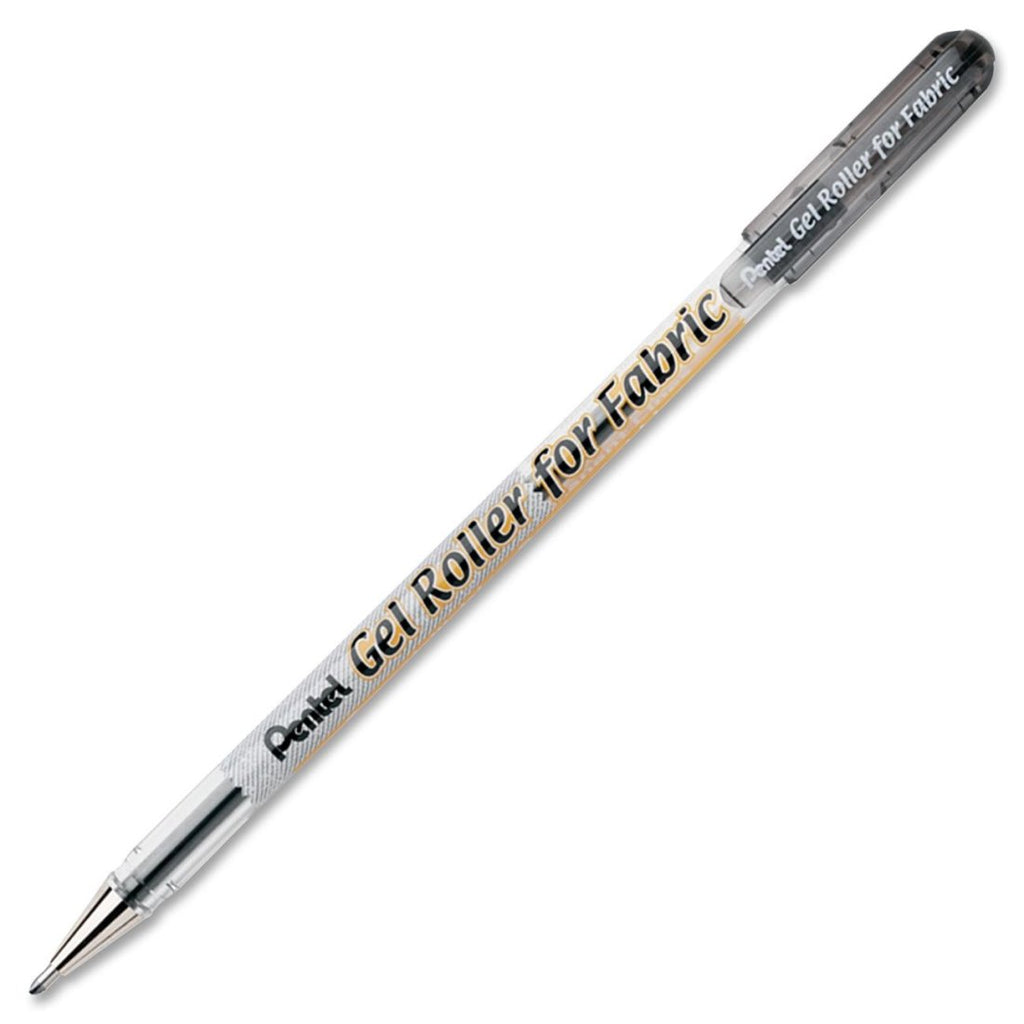 Pentel Gel Roller for Fabric 0.7 mm – Penna Roller Gel per Tessuti (Nera)
