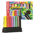STABILO® BOSS® ORIGINAL – Deskset da 8 Evidenziatori e Marcatori (con Marcatore Nero)