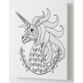 Tela Stampata Da Colorare 40x50 - Unicorno