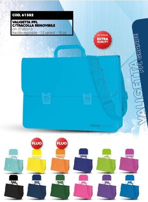 Valigetta Tinta Unita Excellent in PPL 37x52 cm