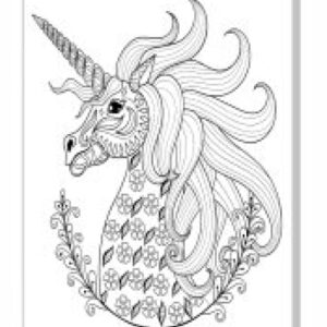Tela Stampata Da Colorare 40x50 - Unicorno