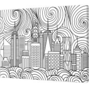 Tela Stampata Da Colorare 40x50 - Città