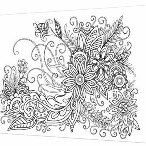 Tela Stampata Da Colorare 40x50 - Fiori