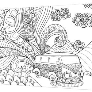 Tela Stampata Da Colorare 40x50 - Hippy