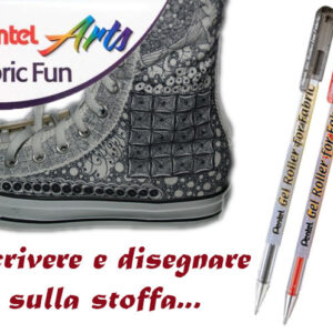 GEL ROLLER FOR FABRIC Pentel nera